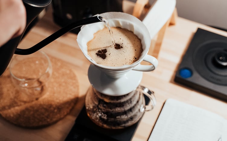 Image of someone making Hario V60