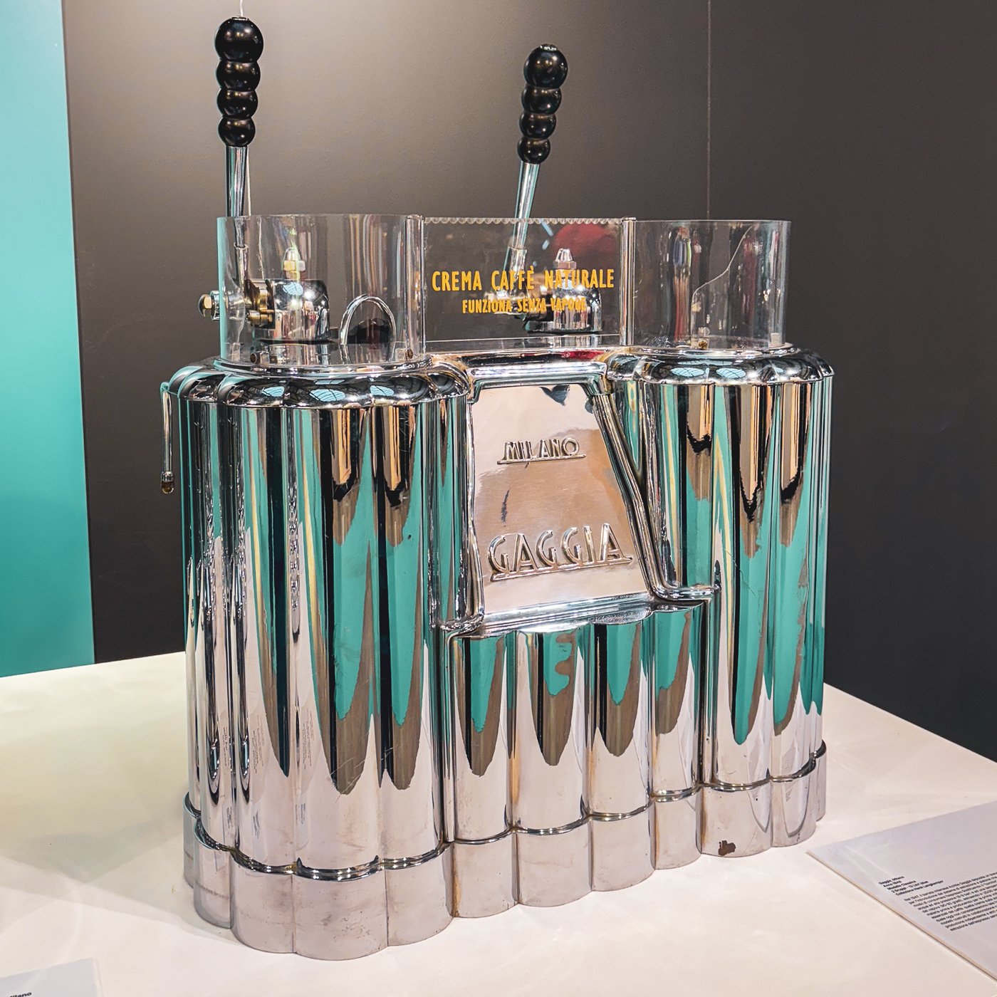 A vintage espresso machine