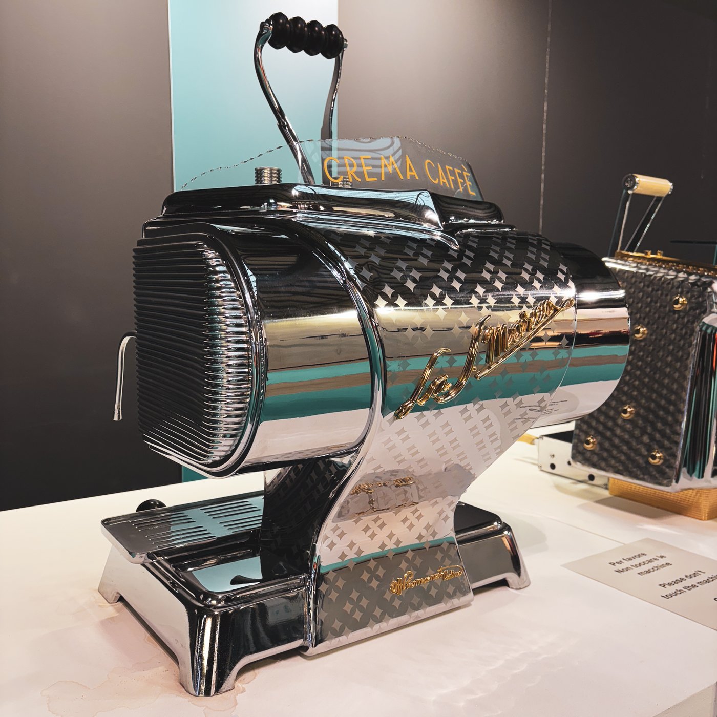 A vintage espresso machine