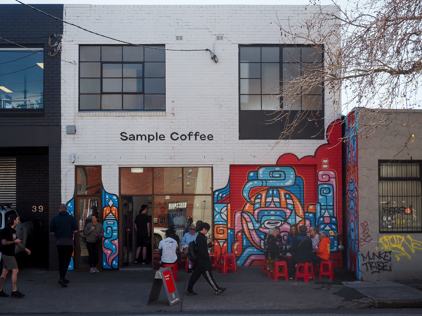 The facade of Sample Coffee Marrickville.