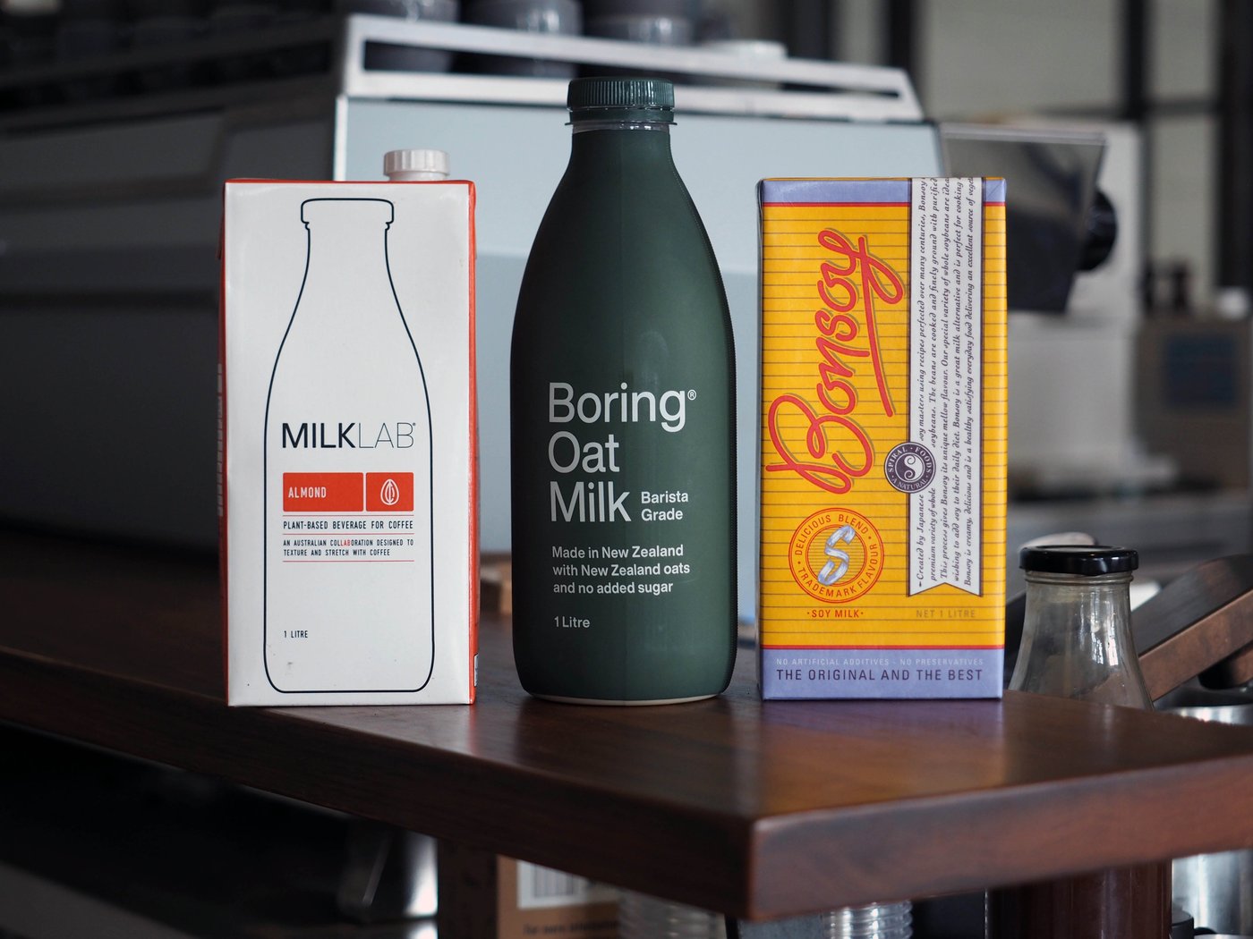 The alternative nut milks we use in our cafes.