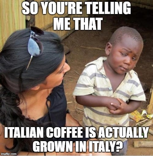Specialty coffee nerd meme