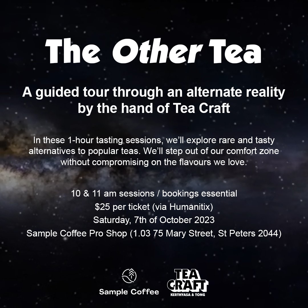 A poster announcing the tea event