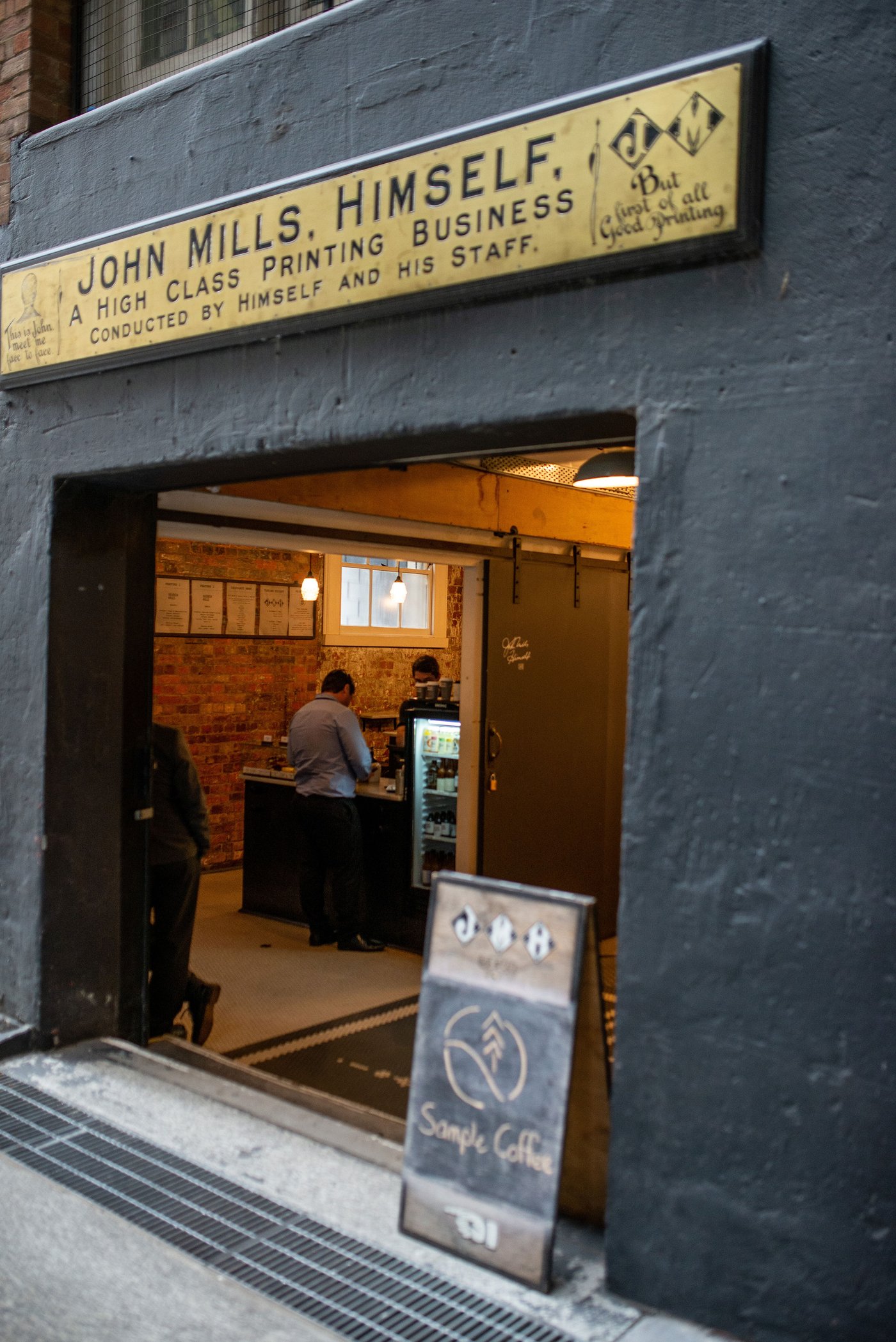 John Mills Himself cafe in Brisbane.