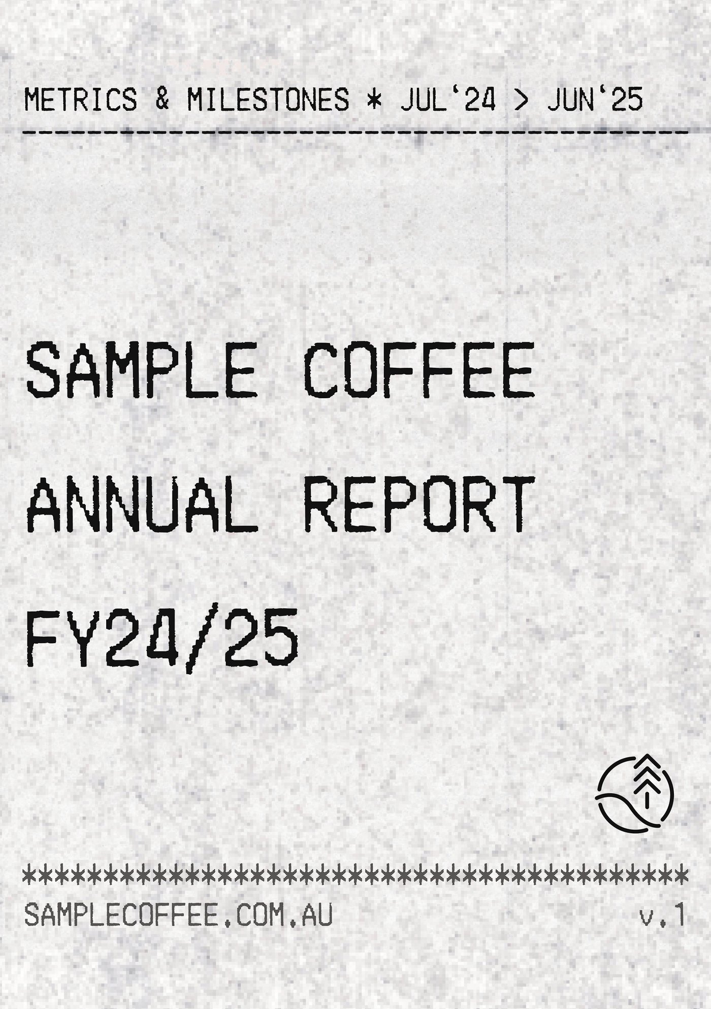 Cover of the year above's annual report.