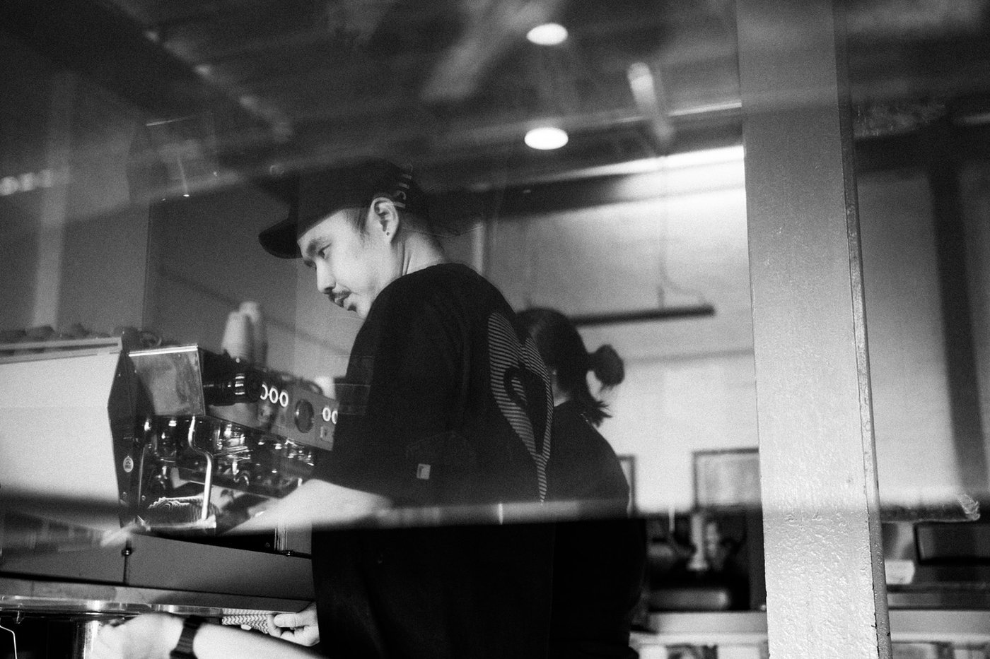 Alvin on the espresso bar.