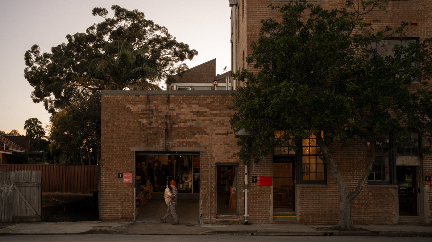 The St Peters roastery seen from the street.