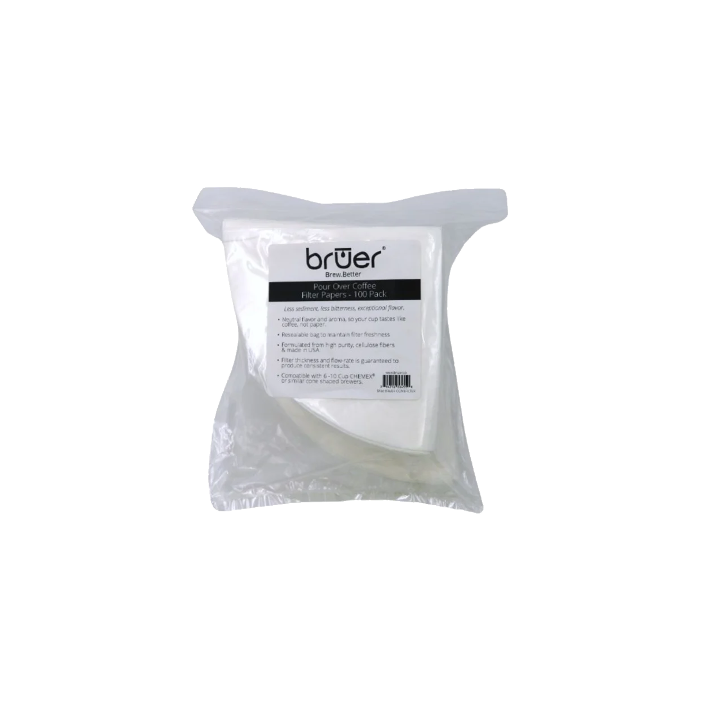 Photo of Bruer cone filters (100 pack) – suit CHEMEX 6 cup