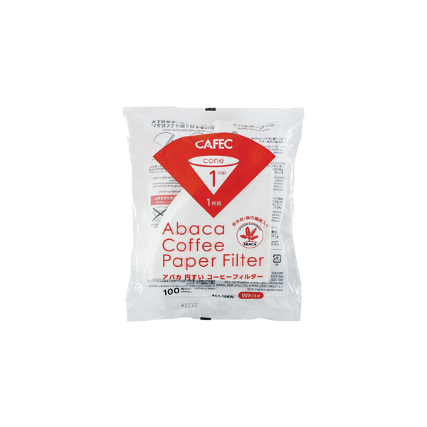 Photo of Cafec Abaca paper filter – Cone 1 cup (100 pack)