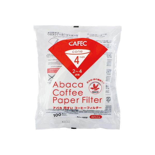 Photo of Cafec Abaca paper filter – Cone 2-4 cup (100 pack)