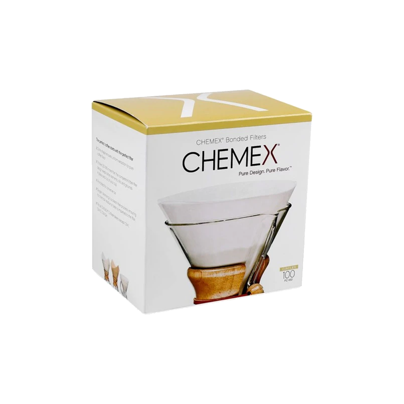 A box of CHEMEX 6-10 cup filters.