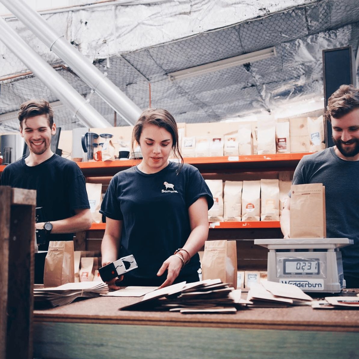 Delivery and packing crew