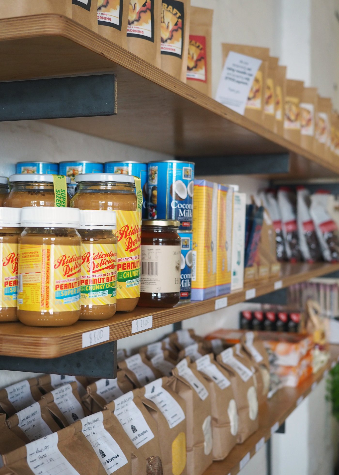Pantry Staples and local food essentials shopping in Sample Coffee Roastery